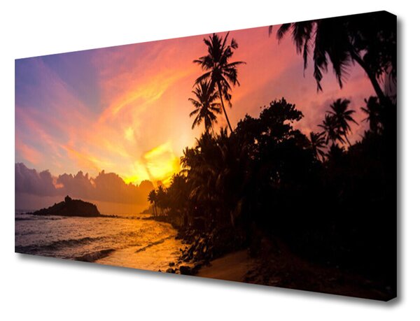 Obraz Canvas Morze Słońce Palmy Krajobraz
