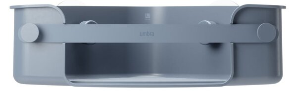 Niebieska narożna półka łazienkowa bez wiercenia z plastiku z recyklingu Flex – Umbra