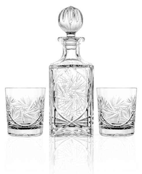 Molendi Karafka + szklanki kryształowe do whisky, 2szt, 240ml