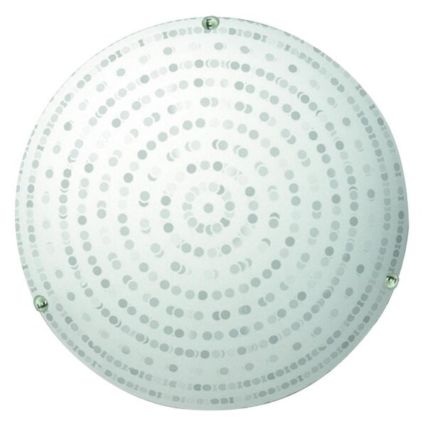 Biała lampa sufitowa ze szklanym kloszem ø 30 cm Circle – Candellux Lighting