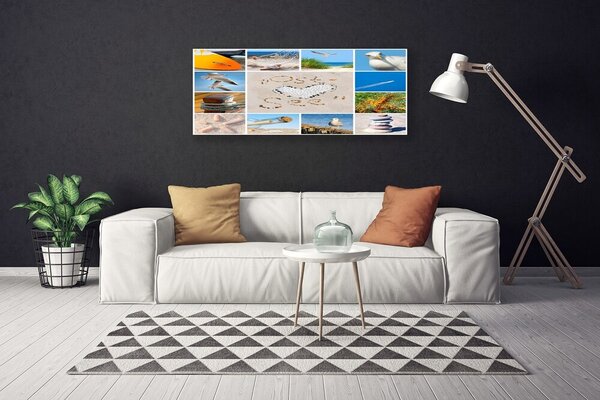 Obraz canvas Mewy nad Brzegiem Oceanu
