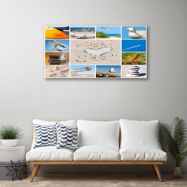 Obraz canvas Mewy nad Brzegiem Oceanu