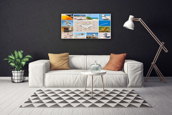 Obraz canvas Mewy nad Brzegiem Oceanu