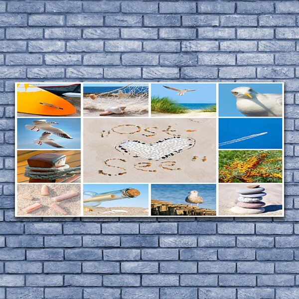 Obraz canvas Mewy nad Brzegiem Oceanu
