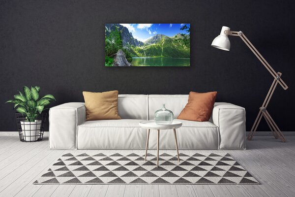 Obraz canvas Kryształowe Jezioro w Górach