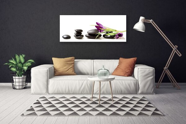 Obraz canvas Pierwsze Krokusy w Akwareli
