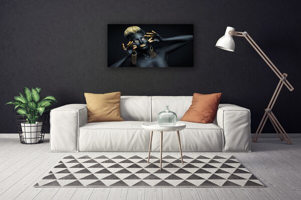 Obraz canvas Artystyczny Portret Kolorem Malowany