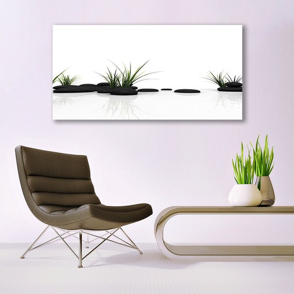 Obraz canvas Odbicie Traw w Lustrze Wody