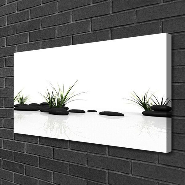 Obraz canvas Odbicie Traw w Lustrze Wody