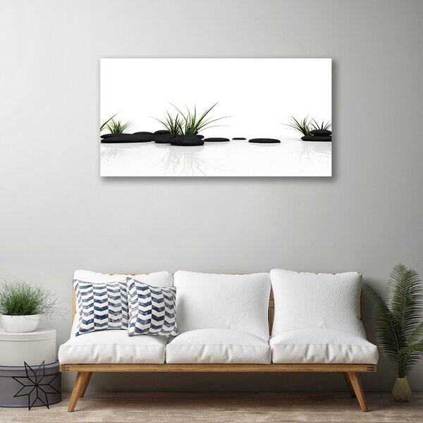 Obraz canvas Odbicie Traw w Lustrze Wody