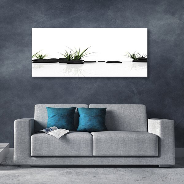 Obraz canvas Odbicie Traw w Lustrze Wody