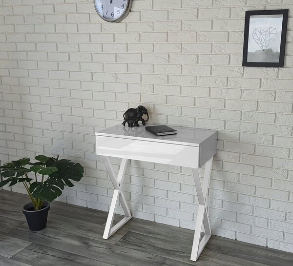 Toaletka / konsola "VOGA" biała połysk 75cm, biały X