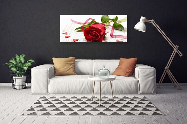 Obraz canvas Pączek Róży w Porannej Rosie