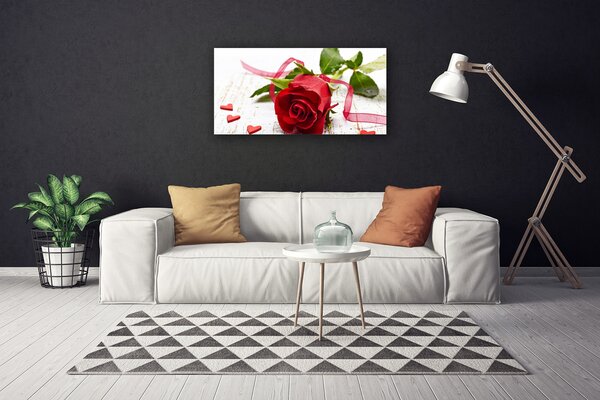 Obraz canvas Pączek Róży w Porannej Rosie