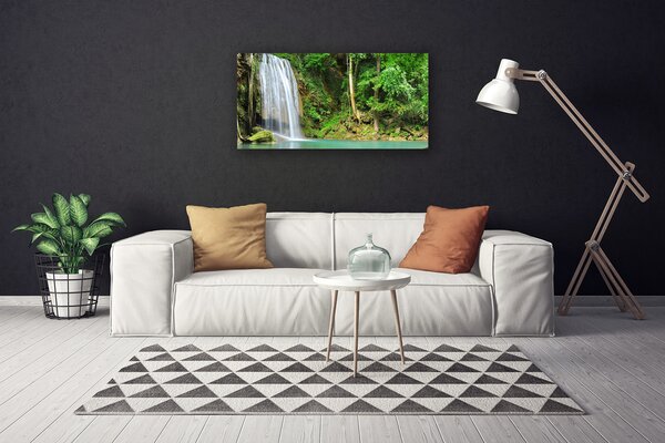 Obraz canvas Leśna Kaskada Wodna