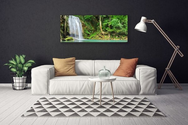Obraz canvas Leśna Kaskada Wodna