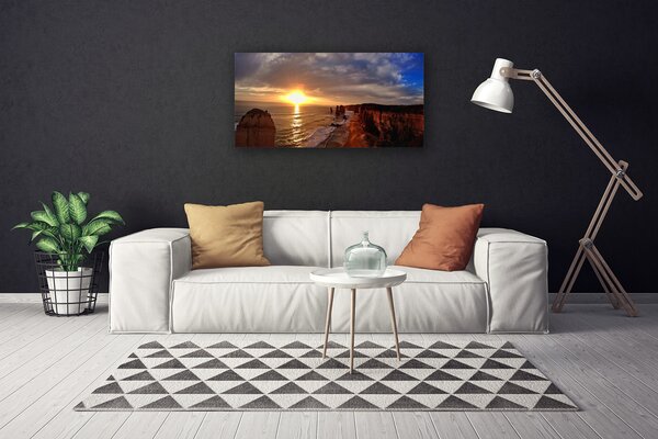 Obraz canvas na ścianę Lśniąca Tafla Morza w Słońcu