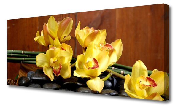 Obraz canvas na ścianę Fioletowa Orchidea w Detalu