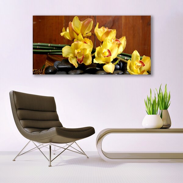 Obraz canvas na ścianę Fioletowa Orchidea w Detalu