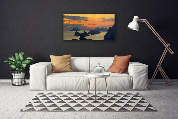 Obraz canvas Wybrzeże u Podnóża Gór