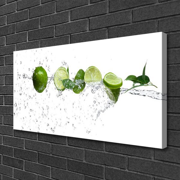 Obraz canvas Orzeźwiająca Limonka w Wodzie