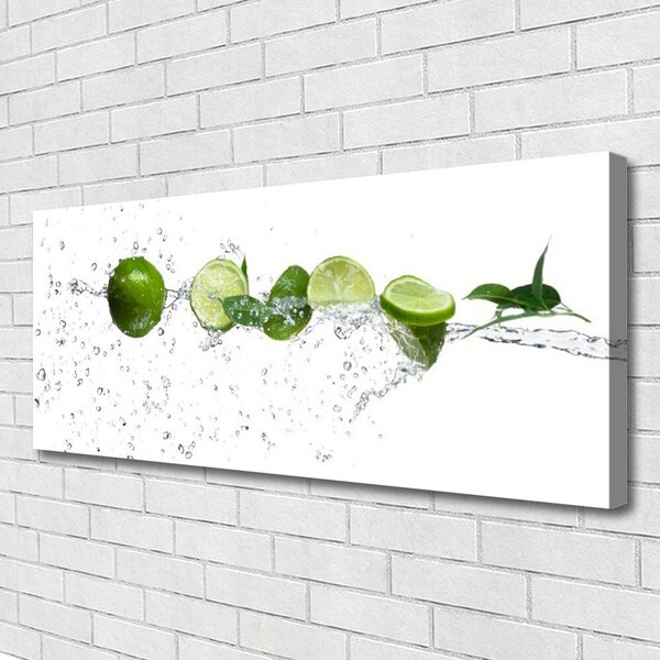 Obraz canvas Orzeźwiająca Limonka w Wodzie