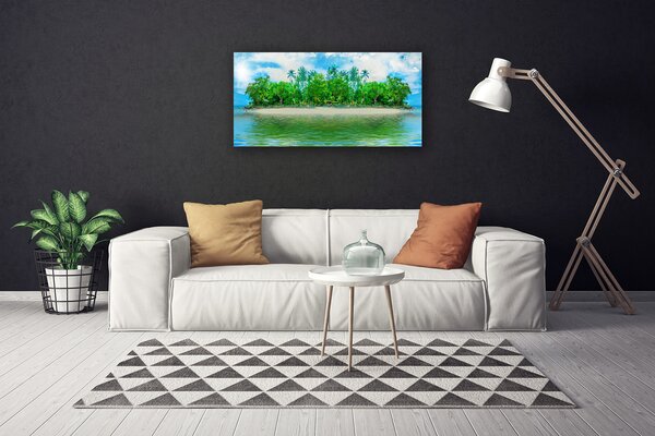 Obraz canvas Samotna Wyspa na Morzu