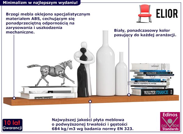 Klasyczna półka na książki olcha G1-A73