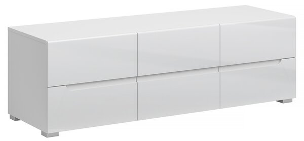 Biała szafka rtv z szufladami - Kenai 10X