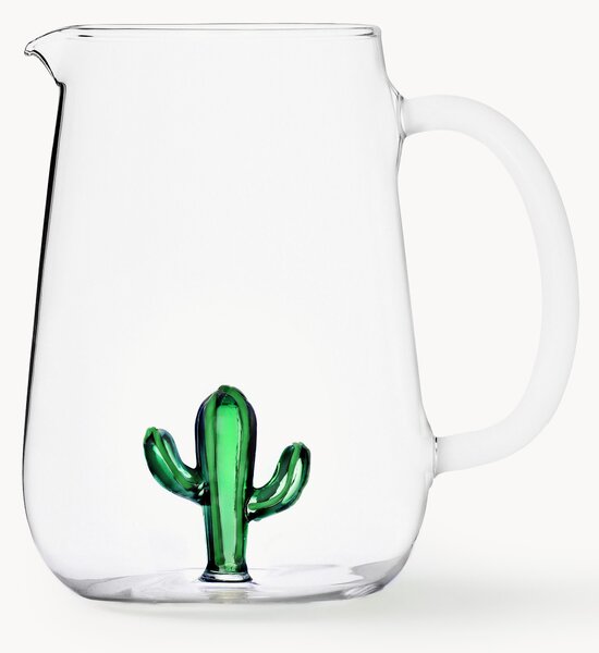 Ręcznie wykonany dzbanek ze szkła borokrzemowego Cactus, 1,8 l