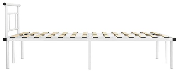 Białe loftowe łóżko z metalu 120x200 cm W3-A18