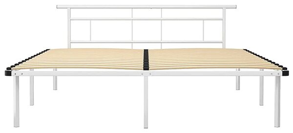 Białe metalowe łóżko małżeńskie 200x200 cm W3-H79