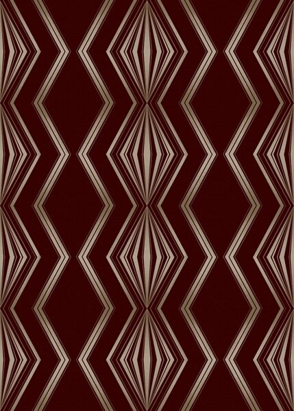 Tapety Burgundowe tło z rytmicznymi rombami i zygzakowatymi liniami, Tapety Abstrakcyjne, a00974 : Uwalls.pl