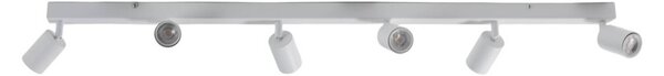 Reflektor sufitowy Top, biały, 127 cm, 6-punktowa, metal, GU10 NEX TK Lighting, możliwość ściemniania, biały / opal, salon / jadalnia, metal, nowoczesny