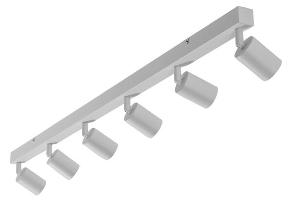 Reflektor sufitowy Top, biały, 127 cm, 6-punktowa, metal, GU10 NEX TK Lighting, możliwość ściemniania, biały / opal, salon / jadalnia, metal, nowoczesny