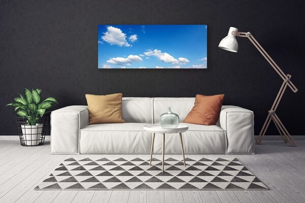 Obraz canvas Błękitny Nieboskłon z Chmurami