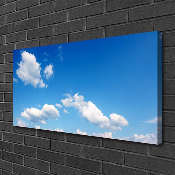 Obraz canvas Błękitny Nieboskłon z Chmurami
