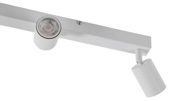 Reflektor sufitowy Top, biały, 127 cm, 6-punktowa, metal, GU10 NEX TK Lighting, możliwość ściemniania, biały / opal, salon / jadalnia, metal, nowoczesny