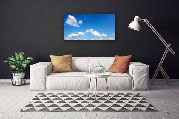 Obraz canvas Błękitny Nieboskłon z Chmurami
