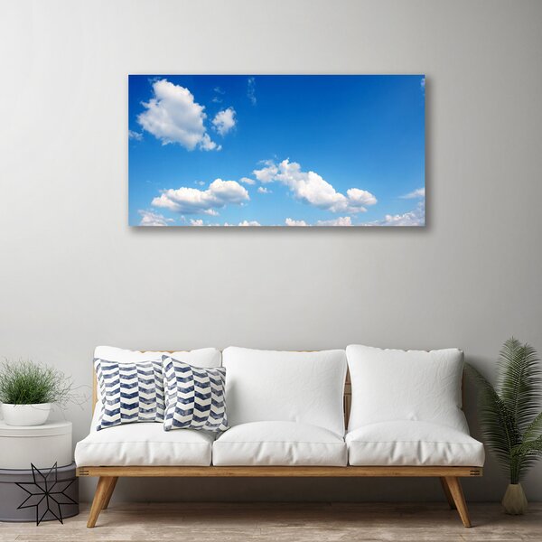 Obraz canvas Błękitny Nieboskłon z Chmurami