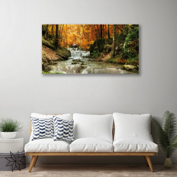 Obraz canvas Ukryty Wodospad w Gęstwinie