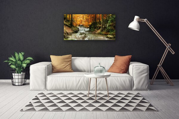 Obraz canvas Ukryty Wodospad w Gęstwinie