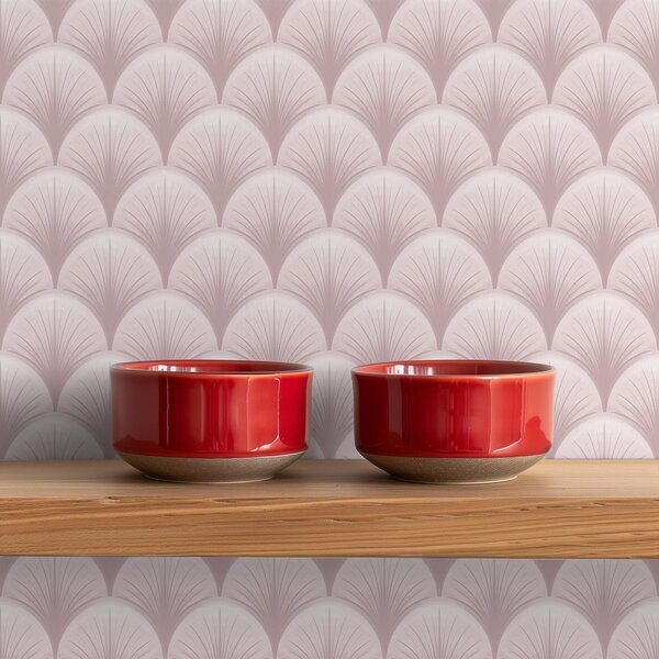 Tapety Różowe łuki wachlarzowe z promieniami promieniowymi, Unikalne tapety, a00978v3 : Uwalls.pl