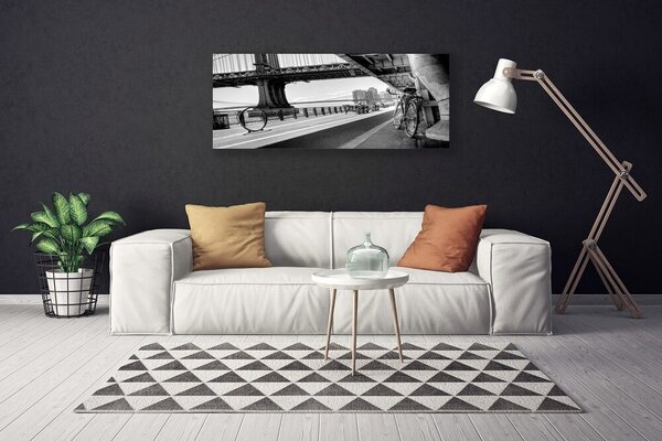 Obraz canvas Rowerowy Szlak nad Mostem