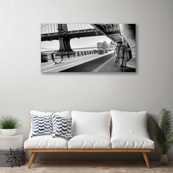 Obraz canvas Rowerowy Szlak nad Mostem