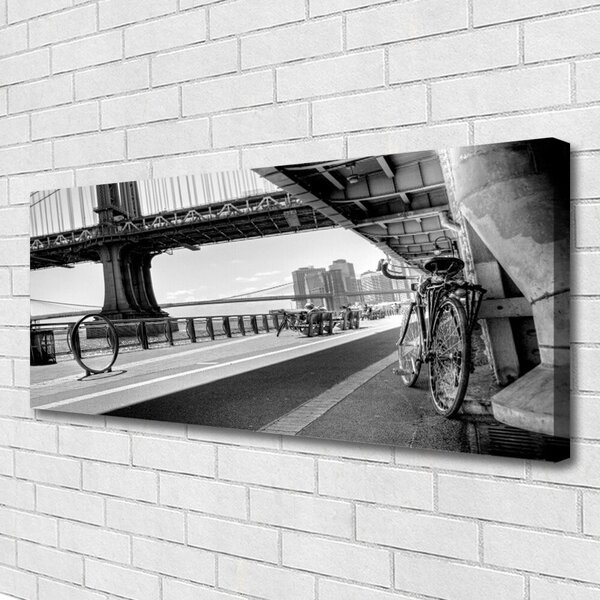 Obraz canvas Rowerowy Szlak nad Mostem