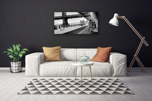 Obraz canvas Rowerowy Szlak nad Mostem