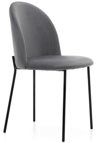 MebleMWM Krzesło tapicerowane ZL-1516 popiel welur