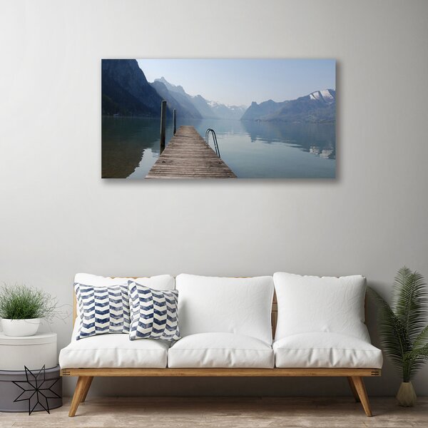 Obraz canvas na ścianę Drewniane Molo nad Jeziorem