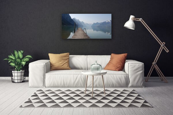 Obraz canvas na ścianę Drewniane Molo nad Jeziorem